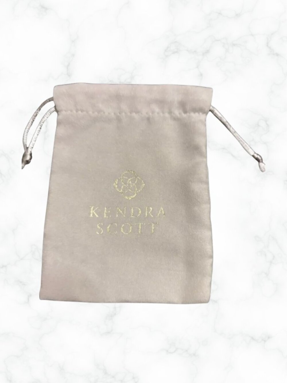 KENDRA SCOTT | Gray Suede Drawstring Pouch Dust Bag For Necklace Bracelet